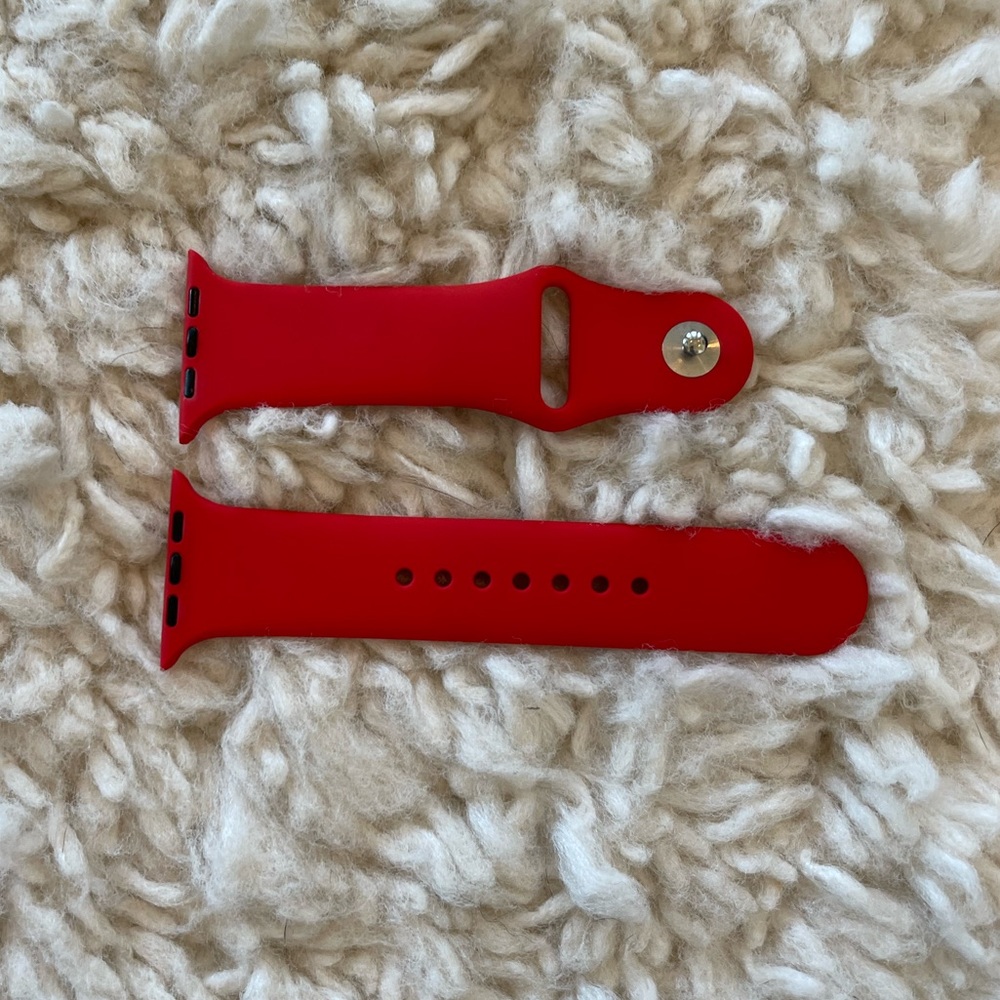 🎯 3 for $15 🎯 42/44mm red silicone apple band s/m